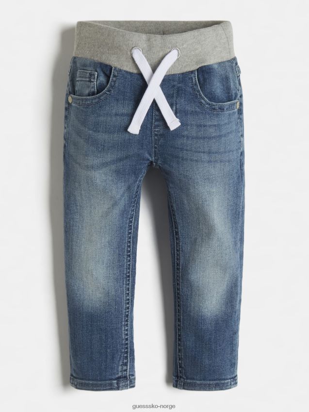 Guess ny passform denim bukse blå trend blå unisex F0LJ802124