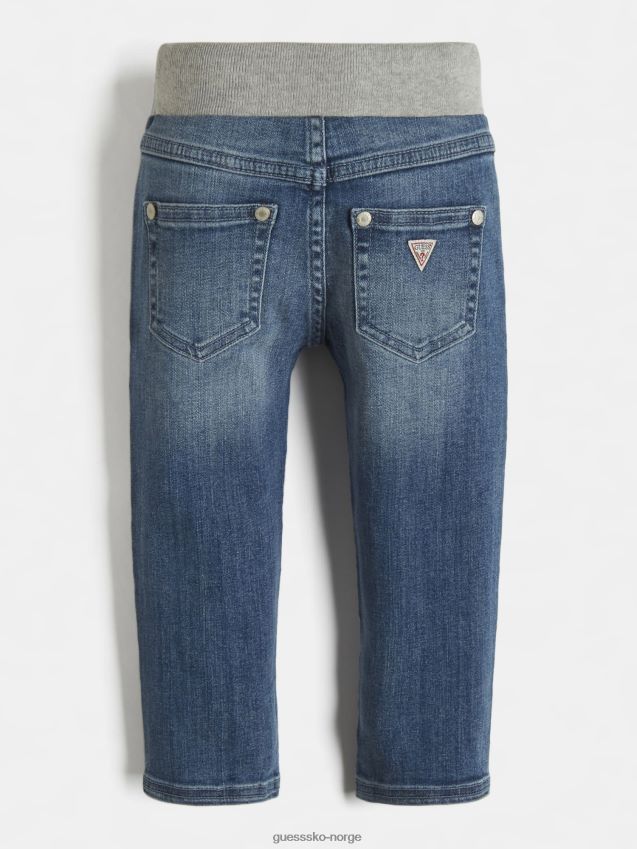 Guess ny passform denim bukse blå trend blå unisex F0LJ802124