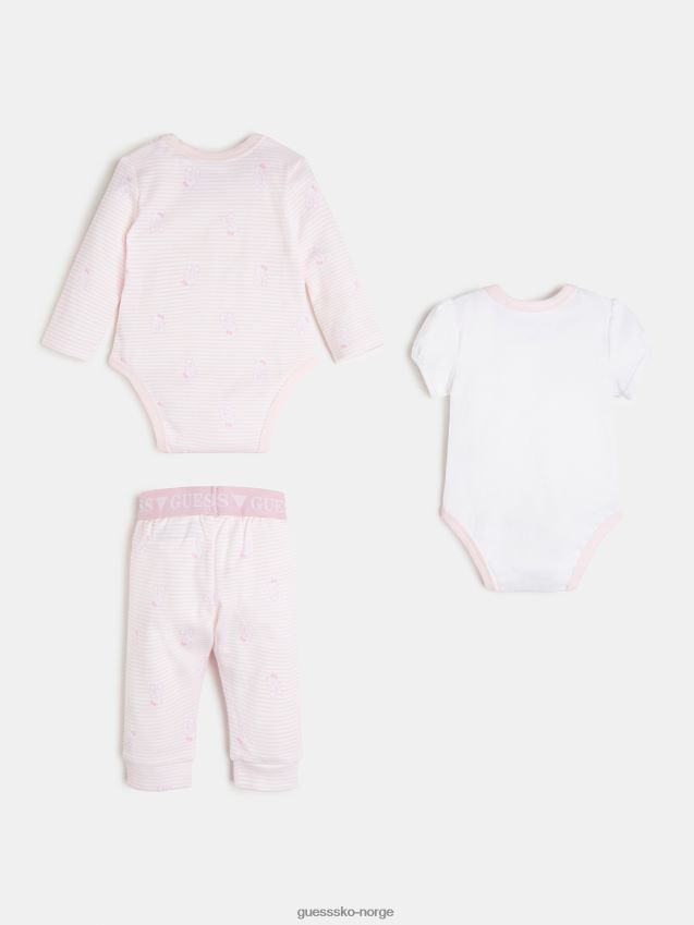 Guess pakke 2 body og buksesett rosa ny trend rosa unisex F0LJ802543