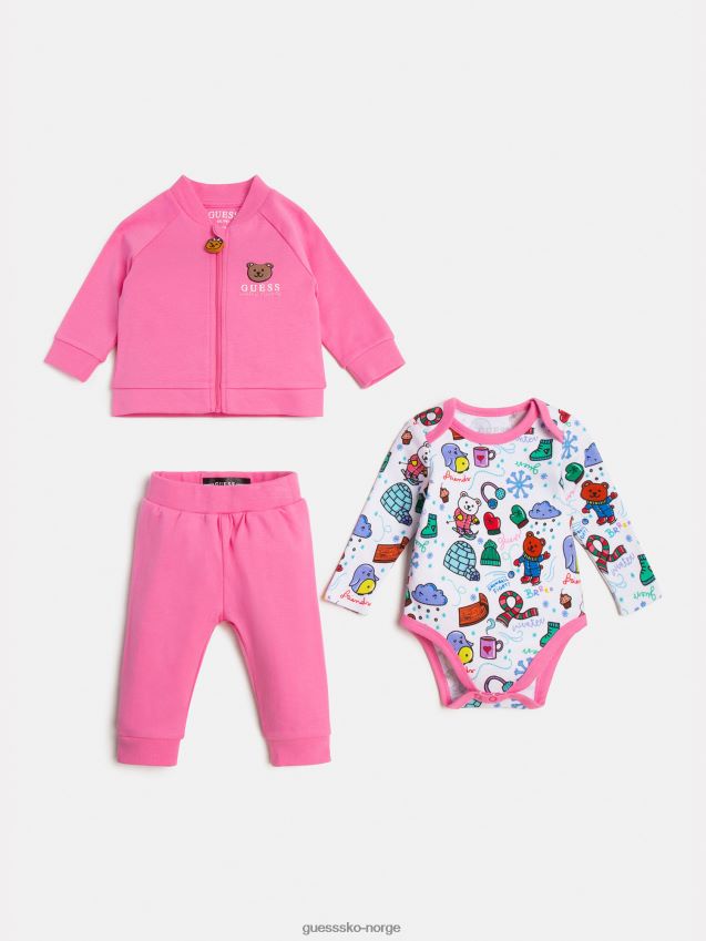Guess rosa aktiv sweatshirt body pant rosa unisex F0LJ801946