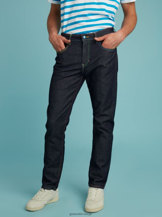 Guess slim denim bukse blå blå unisex F0LJ801304
