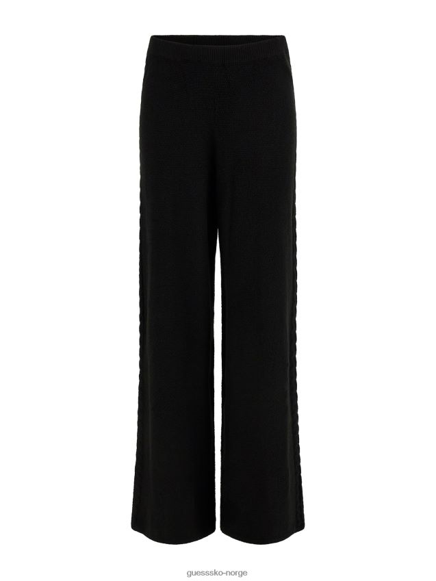 Guess svart kabler genser brede ben bukse svart unisex F0LJ802735