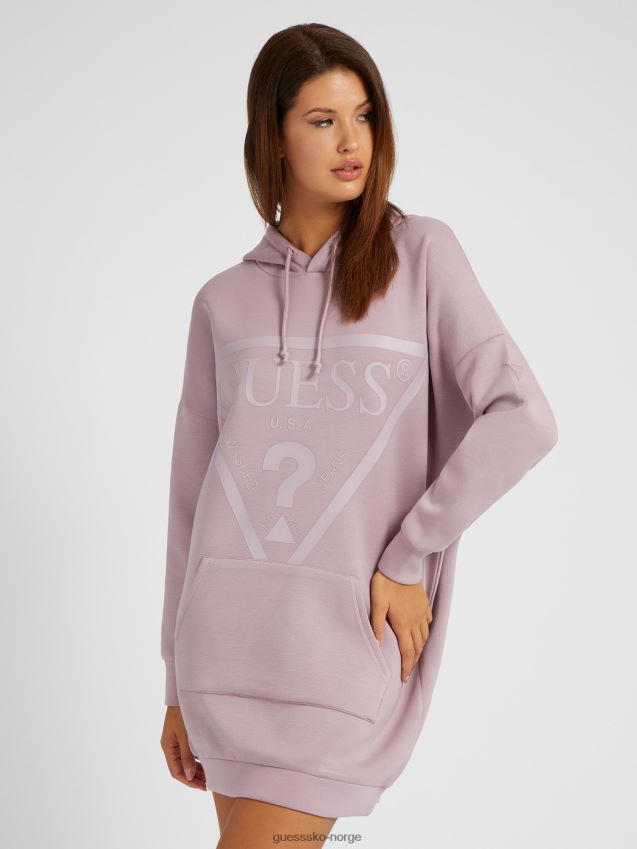 Guess Lilla sweatshirt med logo foran lilla unisex F0LJ803211