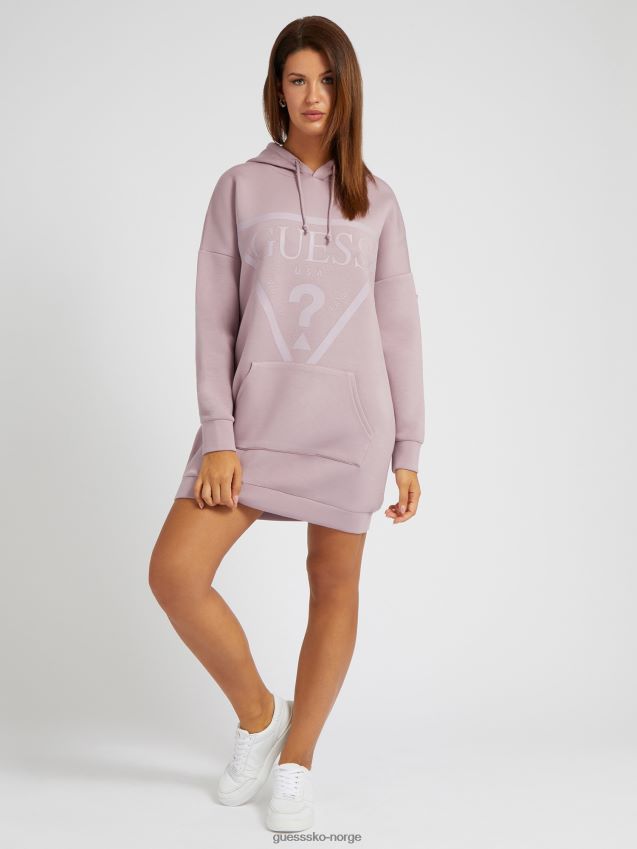 Guess Lilla sweatshirt med logo foran lilla unisex F0LJ803211