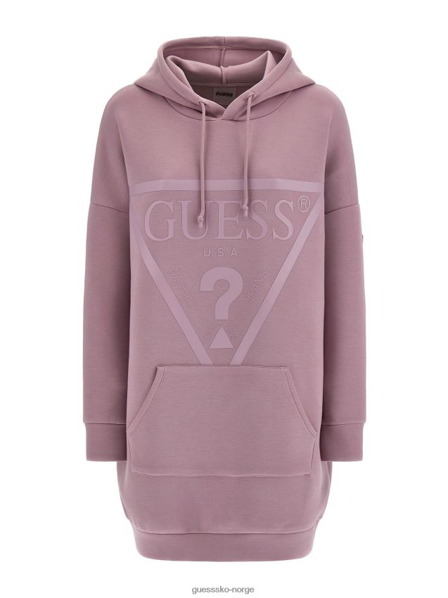Guess Lilla sweatshirt med logo foran lilla unisex F0LJ803211