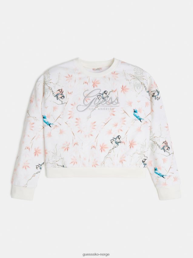 Guess animalier sweatshirt krem krem unisex F0LJ802221