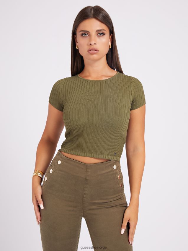 Guess genser i viskoseblanding grønn grønn unisex F0LJ802865