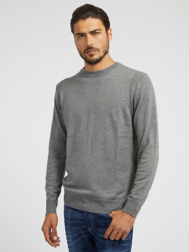 Guess genser med rund hals grå grå unisex F0LJ8090