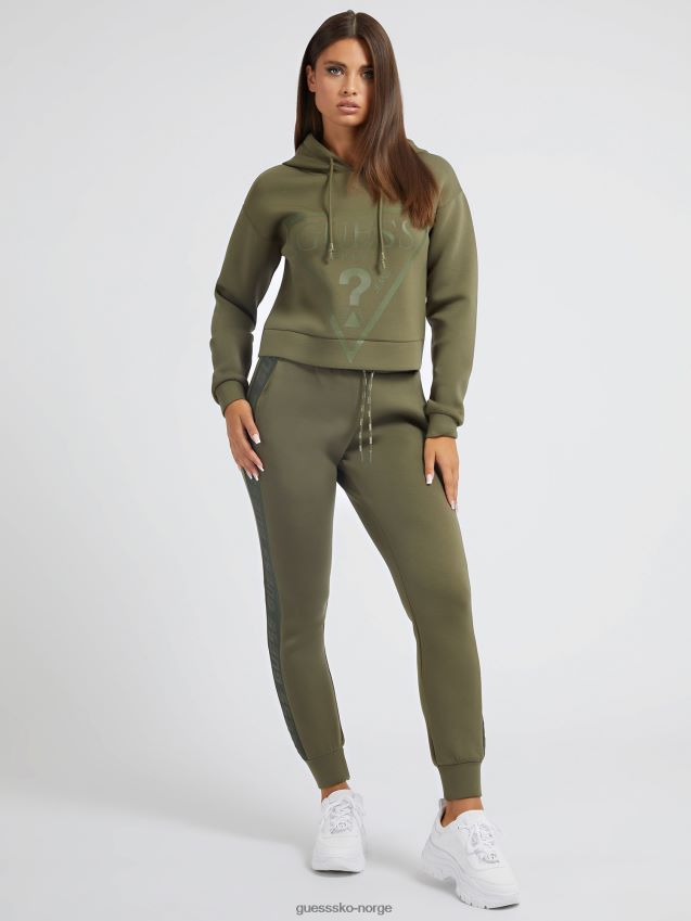 Guess grønn genser med logo foran grønn unisex F0LJ802910