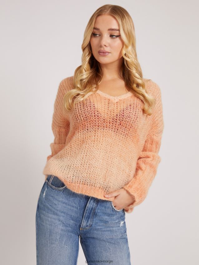 Guess oransje ullblandingsgenser oransje unisex F0LJ803070