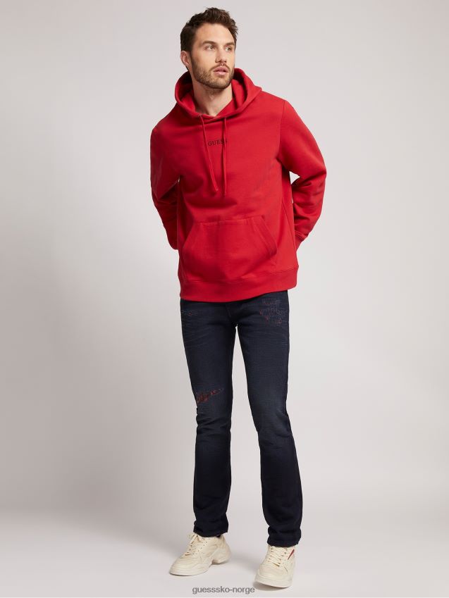 Guess rød hettegenser med logo rød unisex F0LJ80619