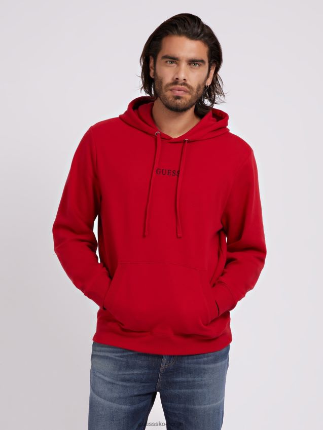 Guess rød hettegenser med logo rød unisex F0LJ80626