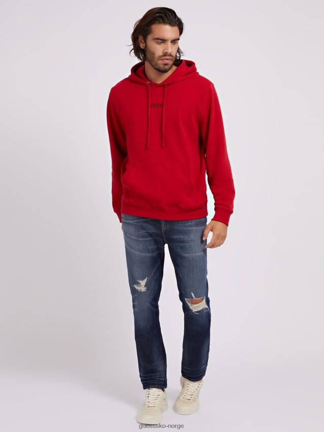 Guess rød hettegenser med logo rød unisex F0LJ80626