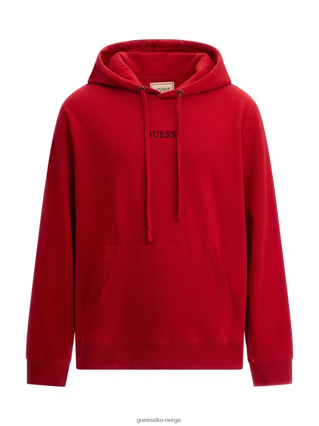 Guess rød hettegenser med logo rød unisex F0LJ80626