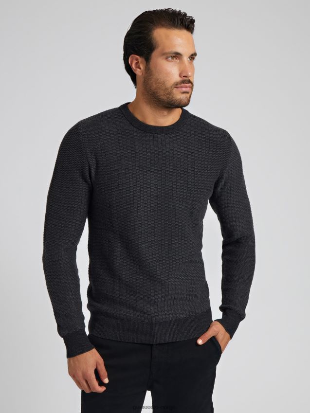 Guess sort ullblandingsgenser svart unisex F0LJ80191