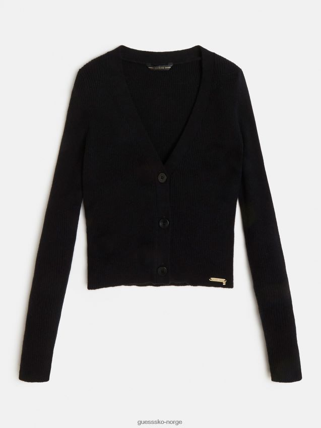 Guess svart cardigan i viskoseblanding svart unisex F0LJ801811