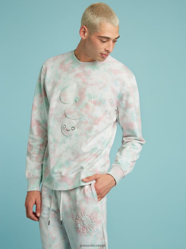 Guess tie-dye sweatshirt multi rosa multi rosa unisex F0LJ801313