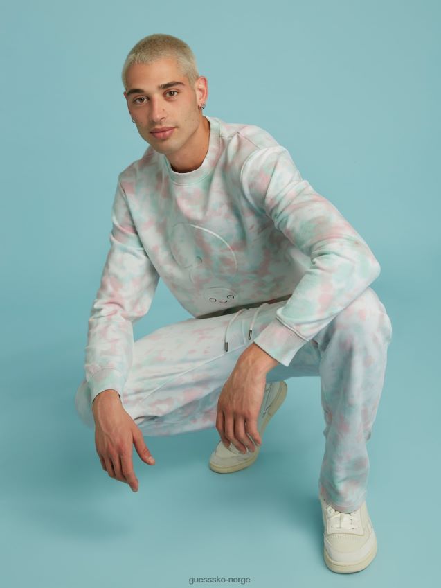 Guess tie-dye sweatshirt multi rosa multi rosa unisex F0LJ801313