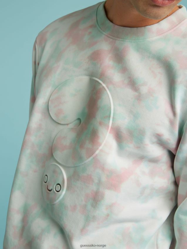 Guess tie-dye sweatshirt multi rosa multi rosa unisex F0LJ801313