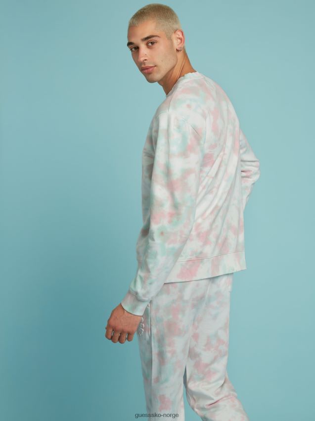 Guess tie-dye sweatshirt multi rosa multi rosa unisex F0LJ801313