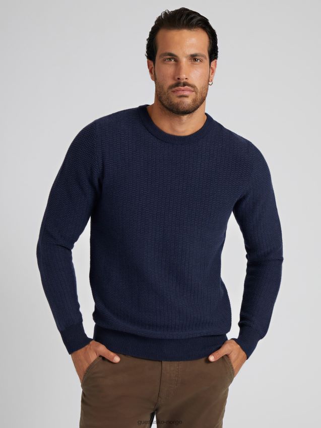 Guess ullblandingsgenser blå blå unisex F0LJ80156