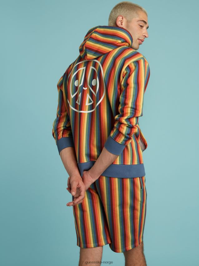 Guess flerfarget mønster stripete hettegenser flerfarget mønster unisex F0LJ801369