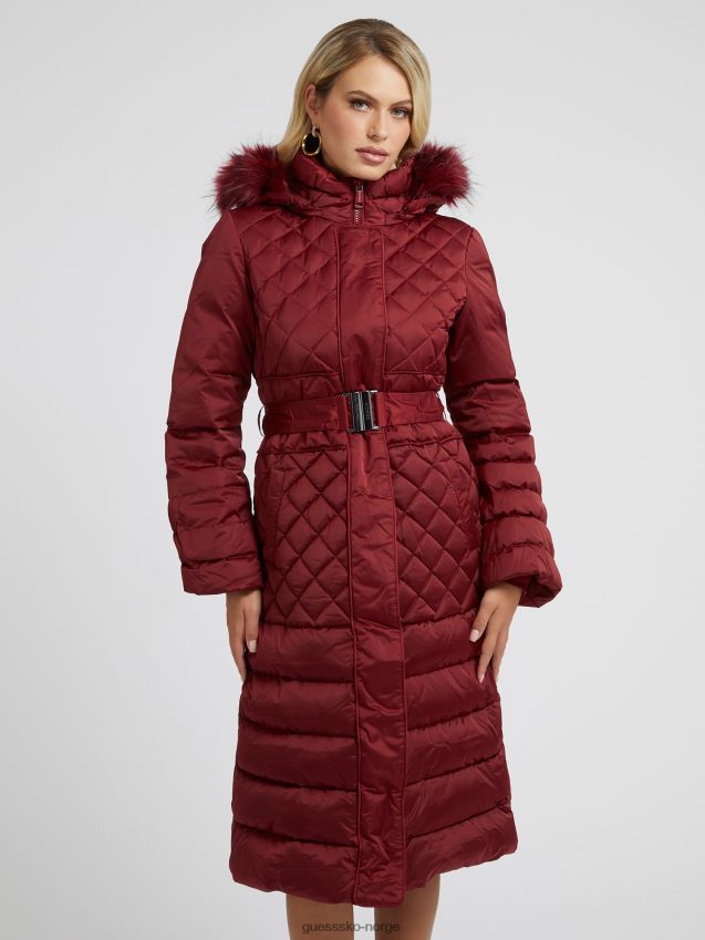 Guess ekte dun lang puffer rød rød unisex F0LJ802594