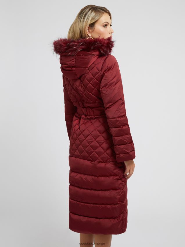 Guess ekte dun lang puffer rød rød unisex F0LJ802594