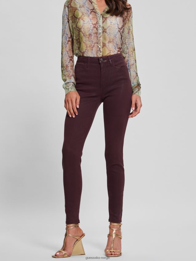 Guess 1981 belagt skinny jeans burgunder nyanse multi burgunder nyanse multi unisex F0LJ809249