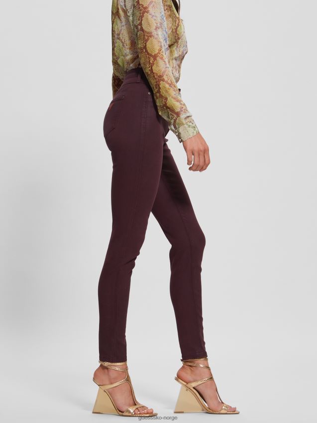 Guess 1981 belagt skinny jeans burgunder nyanse multi burgunder nyanse multi unisex F0LJ809249