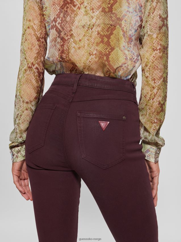 Guess 1981 belagt skinny jeans burgunder nyanse multi burgunder nyanse multi unisex F0LJ809249