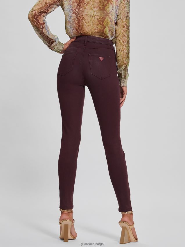Guess 1981 belagt skinny jeans burgunder nyanse multi burgunder nyanse multi unisex F0LJ809249