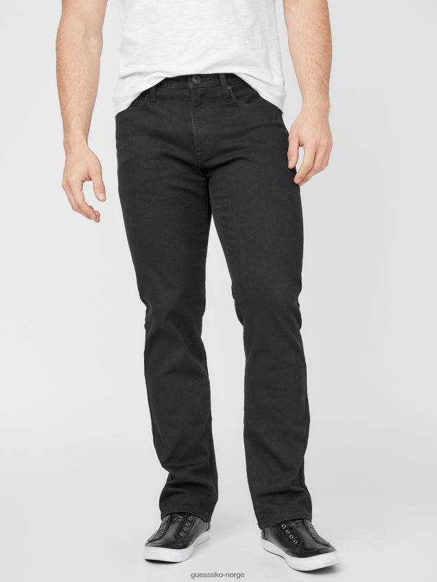 Guess halvmåne jeans med rette ben, svart vask svart vask unisex F0LJ808191