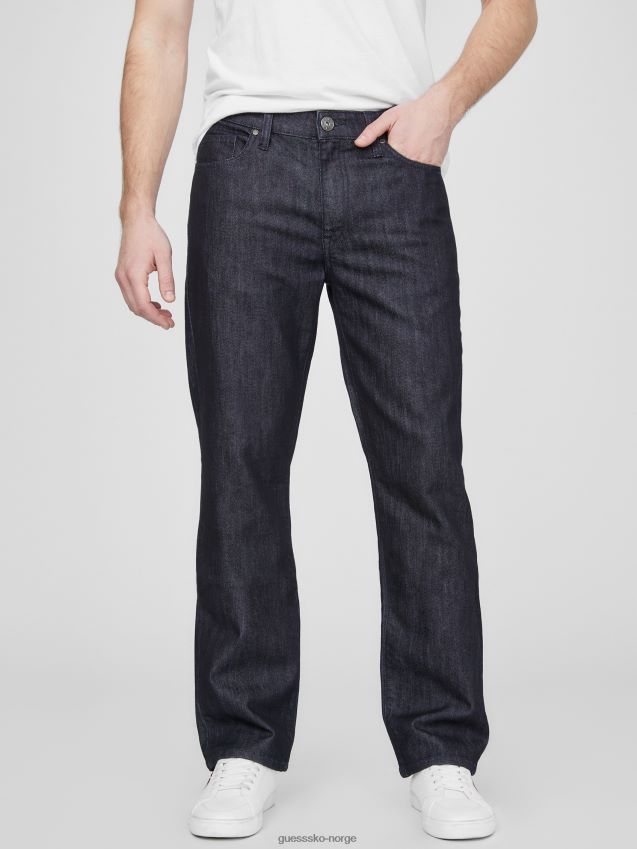 Guess halvmåne rette jeans skylle vask skylle vask unisex F0LJ808018