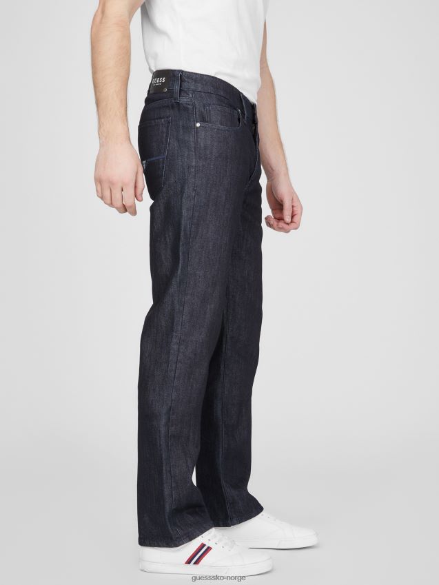 Guess halvmåne rette jeans skylle vask skylle vask unisex F0LJ808018
