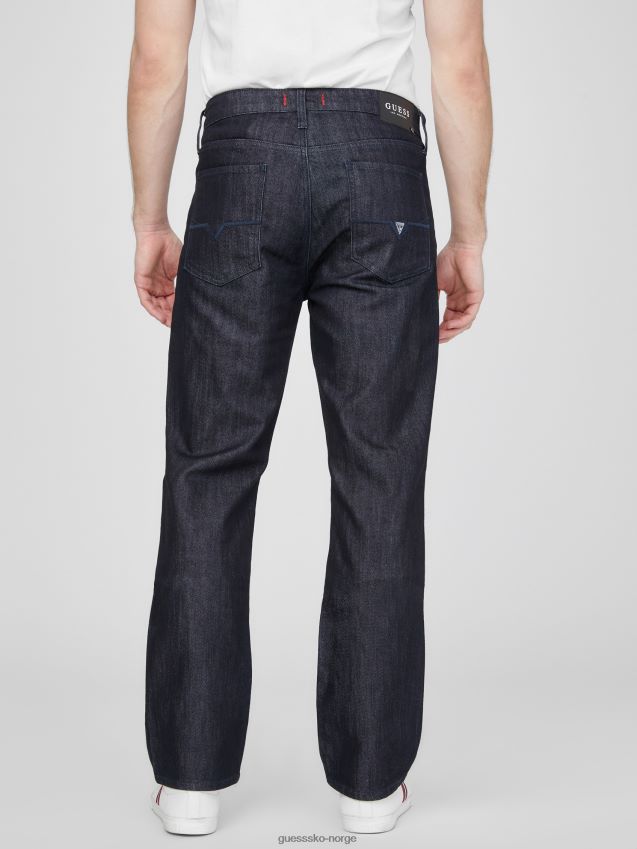 Guess halvmåne rette jeans skylle vask skylle vask unisex F0LJ808018