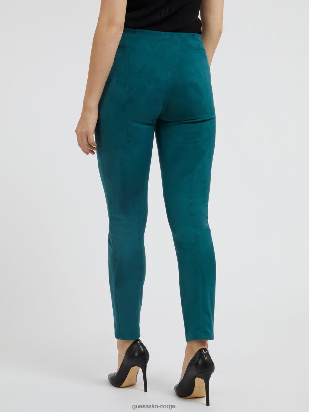 Guess blå leggings i imitert semsket skinn blå unisex F0LJ802856