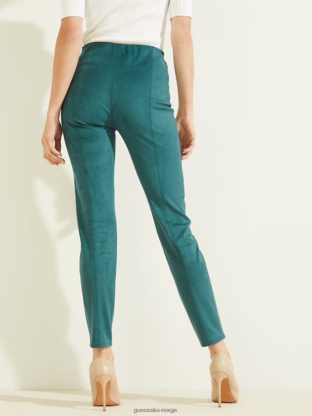 Guess blå leggings i imitert semsket skinn blå unisex F0LJ802856