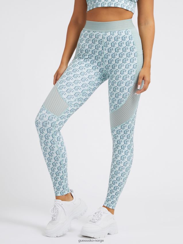 Guess blå over hele logoleggings blå unisex F0LJ803316