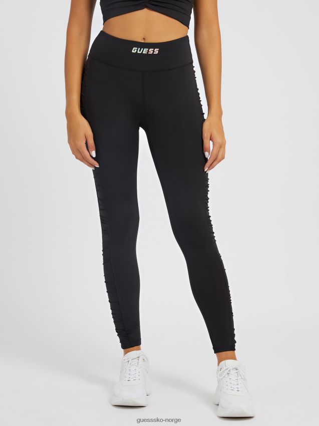 Guess draperte detaljer leggings svart svart unisex F0LJ802769