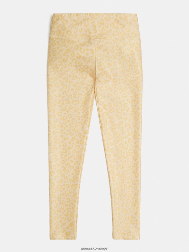 Guess gul legging med hele trykk gul unisex F0LJ802178