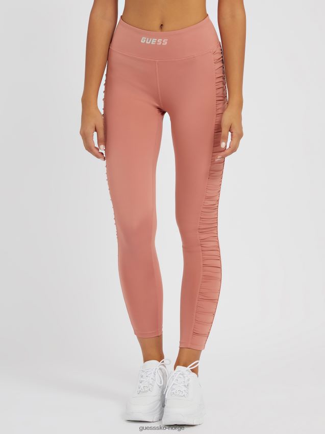 Guess leggings med rosa draperte detaljer rosa unisex F0LJ803281
