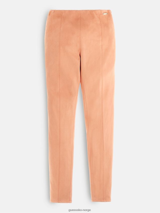 Guess oransje leggings i imitert semsket skinn oransje unisex F0LJ802126