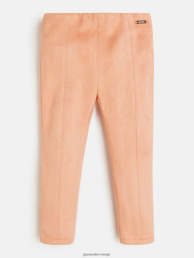 Guess oransje leggings i imitert semsket skinn oransje unisex F0LJ802130