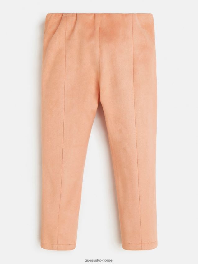 Guess oransje leggings i imitert semsket skinn oransje unisex F0LJ802130
