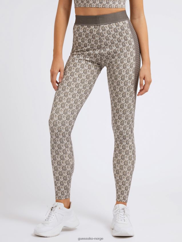 Guess over hele logoleggings grå grå unisex F0LJ803429