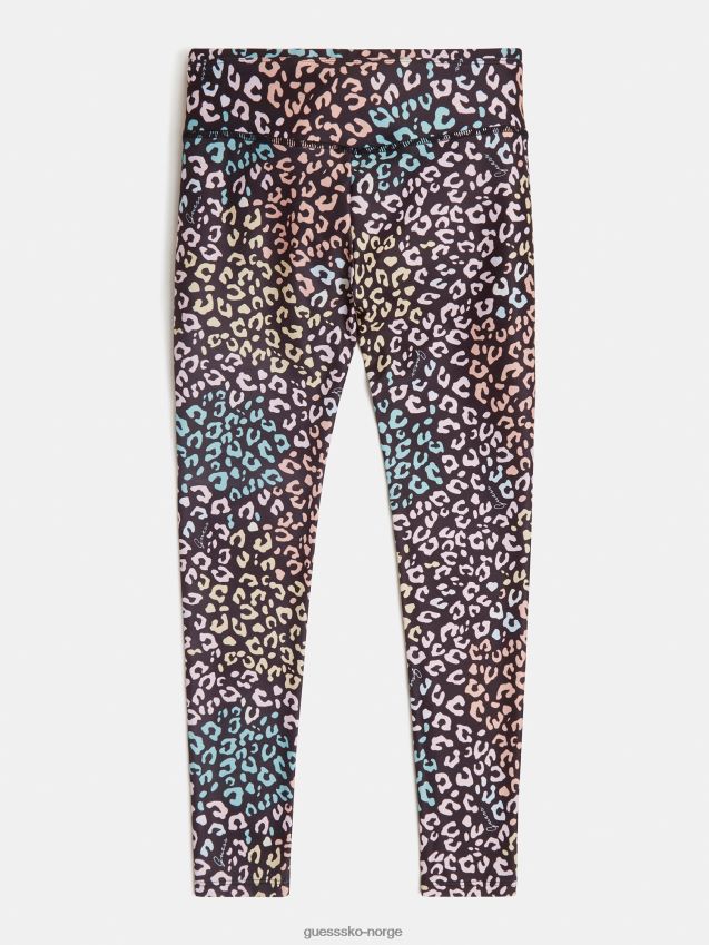 Guess svart multi all over print legging svart multi unisex F0LJ801742