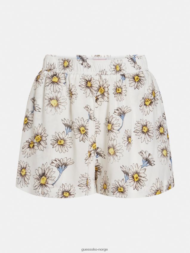Guess all-over shorts med blomsterprint hvit hvit unisex F0LJ803021