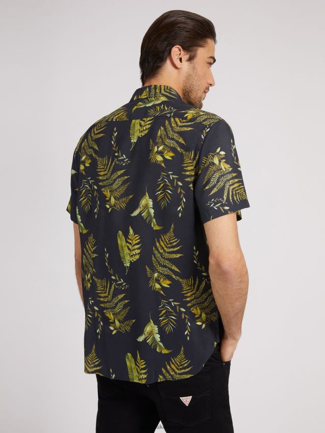 Guess all over print skjorte floral fantasi blomsterfantasi unisex F0LJ8033