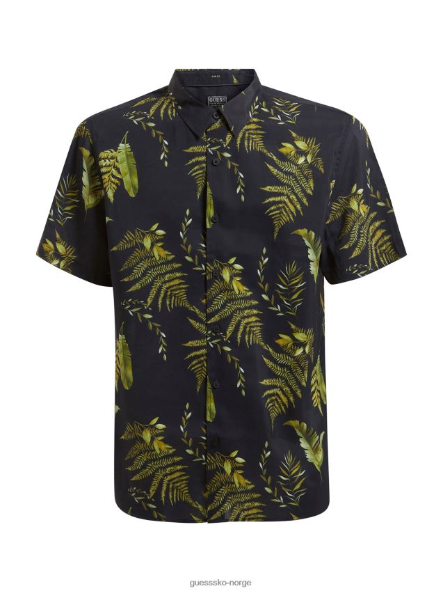 Guess all over print skjorte floral fantasi blomsterfantasi unisex F0LJ8033